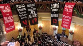 Protesters Interrupt California Assembly, Call for Israel-Hamas Cease-Fire in Sacramento, USA