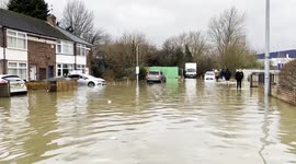 Parts of Loughborough, UK flooded as Storm Henk brings heavy rain