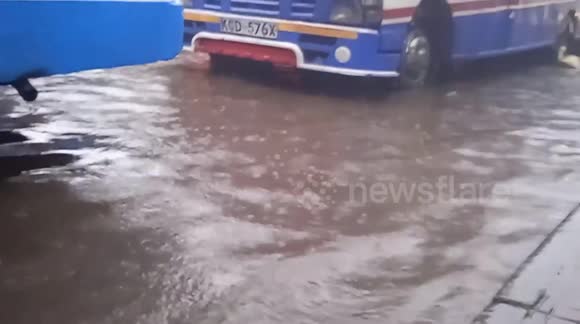 Nairobi City Faces Flash Flood Chaos: Commuters Brave Waters to Beat Rush Hour