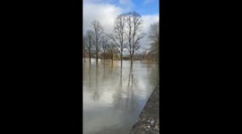 Thames bursts banks in Wallingford, Oxfordshire.