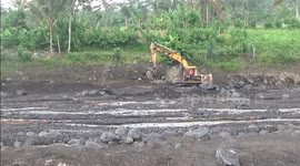 COLD LAVA FLOOD OF MOUNT SEMERU IN EAST JAVA