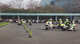 Public Security Bureau's First Police Camp Opening Week in Nanjing, China