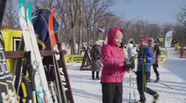 Russia's Vladivostok holds cross-country skiing race