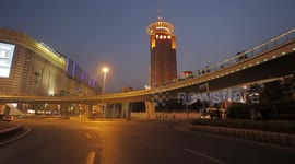 Shooting Shanghai Night Scenes from the First Perspective of the Driver.