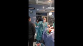 A Russian missile hit a Ukrainian hospital during an operation