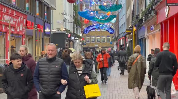 First snow of 2024 falls in London's West End