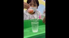 Oddly satisfying video of frozen orange turning water to ice