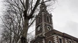 Snowing in London Part 3 of 4 - Monday 8th Jan 2024 in Angel Islington was the first flurry of snow of the season