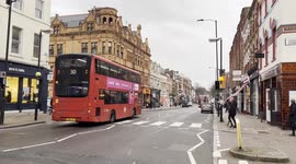 Snowing in London Part 4 of 4 - Monday 8th Jan 2024 in Angel Islington was the first flurry of snow of the season