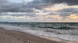 A Beautiful Dramatic Sunrise From Hollywood Florida Stunning Colors and Ocean Sounds