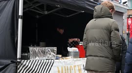 Let's get some lunch on Leather Lane, London, United Kingdom