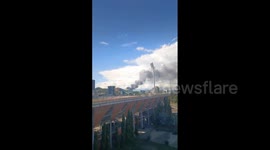 Smoke billows into air as riots and looting erupt in Papua New Guinea over payroll issue