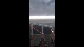 Terrifying storm floods cruise ship in Santa Catarina, Brazil