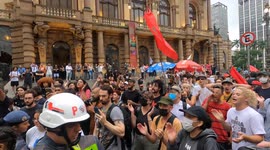SÃO PAULO 10/01/2024 MANIFESTAÇÃO CONTRA O AUMENTO DA TARIFA: R$5 NÃO, TARIFA ZERO PRA GERAL E TODO DIA!