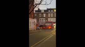 Bus on fire in London #2 - will provide context via X DM’s