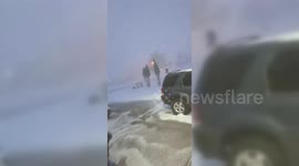 Snow Squalls Lash Northern Utah, USA