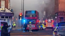 London Electric Bus Catches Fire in UK