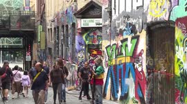Eye-catching Hosier Lane in Melbourne, Australia