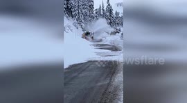 WSDOT Brave the Storm to Clear Treacherous Roads in Washington, USA