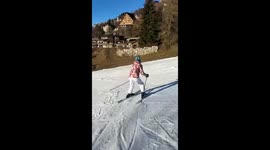 Sister Tries Skiing