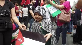 Rally against Gaza confrontation takes place in Sao Paulo, Brazil