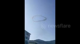 Mysterious black smoke ring spotted in sky in China