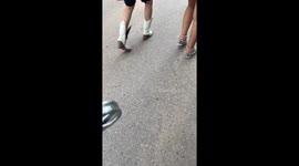 Walking on heels: a slippery strut in Moreno, Argentina