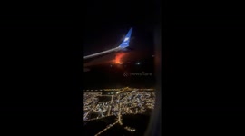 Grindavik eruption caught on camera from flight passing overhead