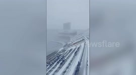 Video shows Highmark Stadium in Orchard Park, Buffalo, covered in snow