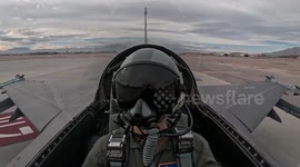 Miss America beauty queen flies Air Force fighter jet