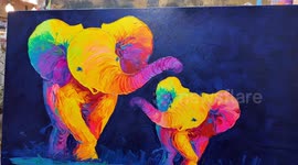 Thai Street Artists painting all sorts of subjects at Chiang Mai Night Bazaar