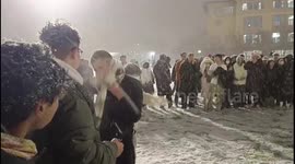 Russian student has friendly wrestling match with Mongolian and Chinese friends