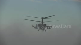 Russian Ka-52 helicopter crews allegedly destroyed a Ukrainian command post