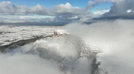 Snow Covered Mountain, Dramatic Fog & Glory On Binevenagh Today - Winter Bliss