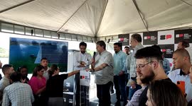 Governor of Sao Paulo Tarcisio de Freitas Holds Press Conference in Sao Paulo, Brazil