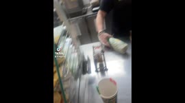 Legginz from Cleveland Ohio was at the 24/hour subway at 4 am and caught a vibe with one of the workers to the song Halsey Without Me