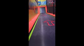 Trampoline trot: Little girl's adventure goes from hop to oops