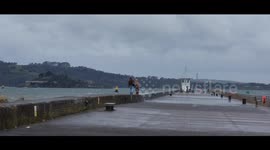 Storm Isha hitting Plymouths coast already . Suppose to be Sunday but the coast is now started to take a battering