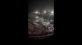 Watch as Storm Isha pummels the Blackpool coast as gusts of over 90mph strike many parts of the UK