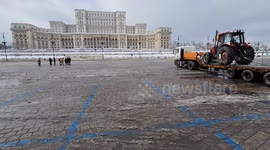 Fiasco rally for Romanian farmers organised by right-wing populists in Bucharest, Romania