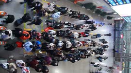 Passengers Travel at Nanjing Railway Station in Nanjing, China