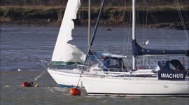 Storm Isha shreds sails on two yachts in Kent, UK