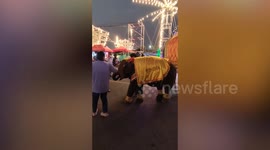 Four injured in elephant attack at festival in Thailand