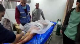 A displaced Palestinian was killed inside a shelter center west of the city of Khan Yunis