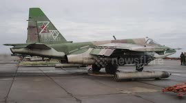 Russian Su-25SM crews strike Ukrainian armed forces positions