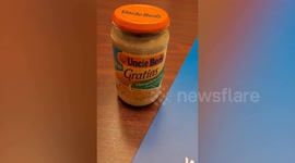Uncle Ben's 'Gratins Dauphinoise Cheese & Onion Sauce' Best Before 1998 donated to food bank