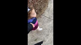 Daylight Moon Sighting Excites Girl