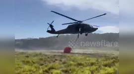 Helicopter Combats Forest Fire with 13,000 Gallons of Water in Antioquia, Colombia