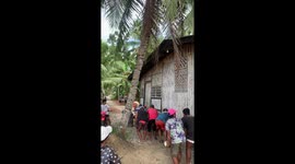 Neighbours work together to carry house to new location