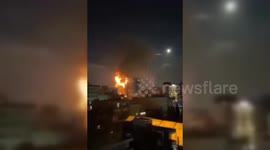 Gandhi Hospital Swept In Massive Blaze in Tehran, Iran